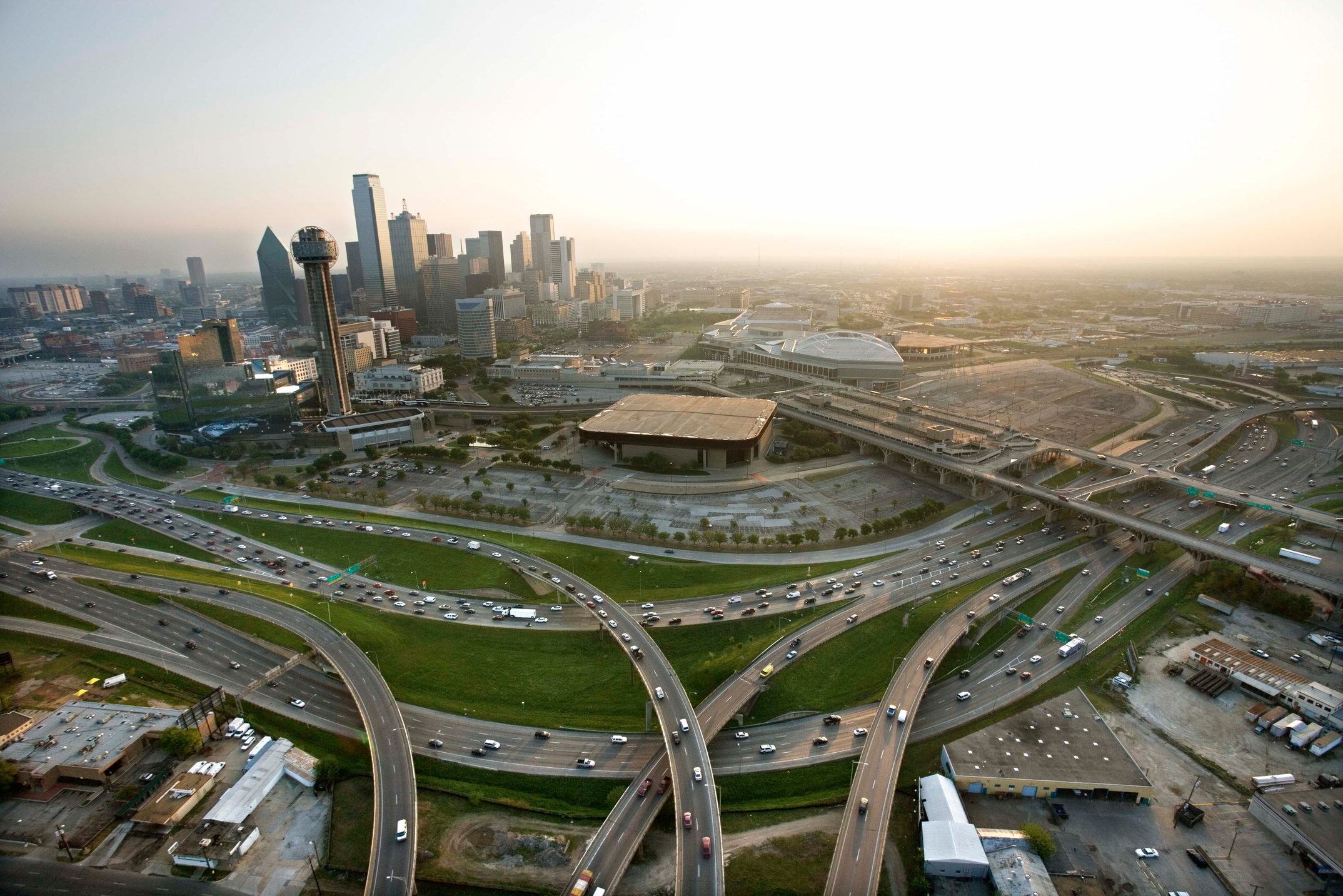 Aerial view of downtown Dallas, Texas